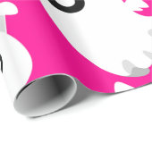 Halloween Ghost Ferret Dog Pink Cadeaupapier (Rol Hoek)