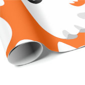 Halloween Ghost Ferret Dog sinaasappel Cadeaupapier (Rol Hoek)