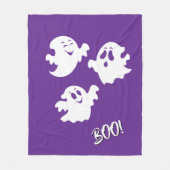 Halloween Ghost Fleece Deken (Voorkant)
