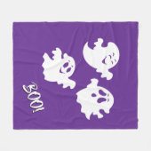 Halloween Ghost Fleece Deken (Voorkant (Horizontaal))