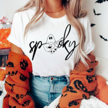 Halloween Ghost , Funny Halloween Shirts for Girls