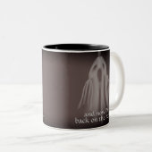 Halloween Ghost Funny Tweekleurige Koffiemok (Voorkant rechts)