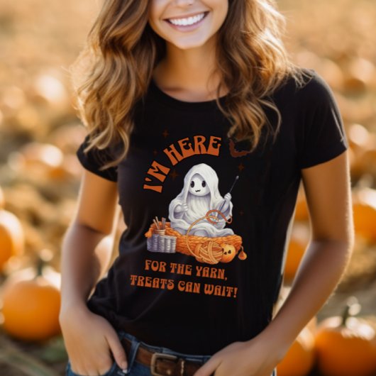 Halloween Ghost Gehaakte Breien Garen Grappig T-shirt