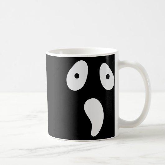Halloween Ghost Gekke Gezichtskostuum Funny Scary Koffiemok (Rechts)