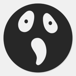 Halloween Ghost Gekke Gezichtskostuum Funny Scary Ronde Sticker