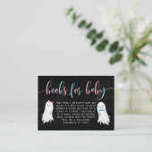 Halloween Ghost Gender Reopenbaart Book Request Informatiekaartje (Staand voorkant)