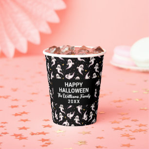 Halloween Ghost gepersonaliseerd Papieren Bekers