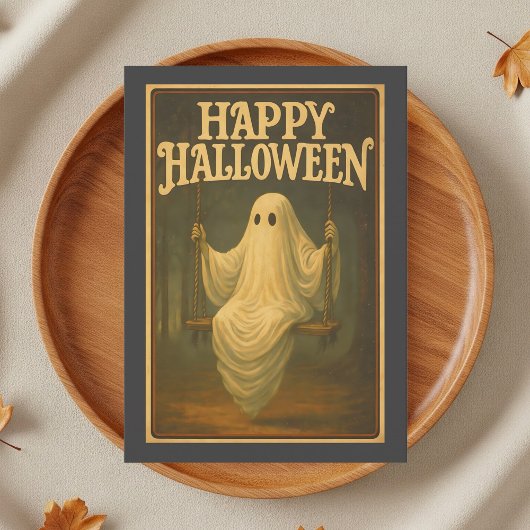 Halloween  Ghost Gevouwen Wenskaart Kaart
