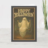 Halloween  Ghost Gevouwen Wenskaart Kaart (Voorkant)