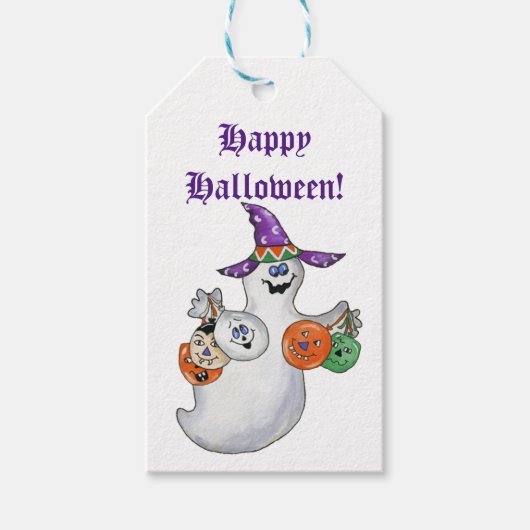 Halloween Ghost Gift Labels Cadeaulabel (Voorkant)