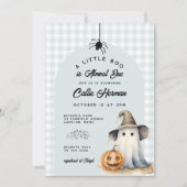 Halloween Ghost Gingham Little Boo Baby shower Kaart (Voorkant)