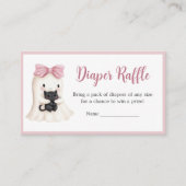 Halloween Ghost Girl Baby shower Luier Raffle Informatiekaartje (Voorkant)