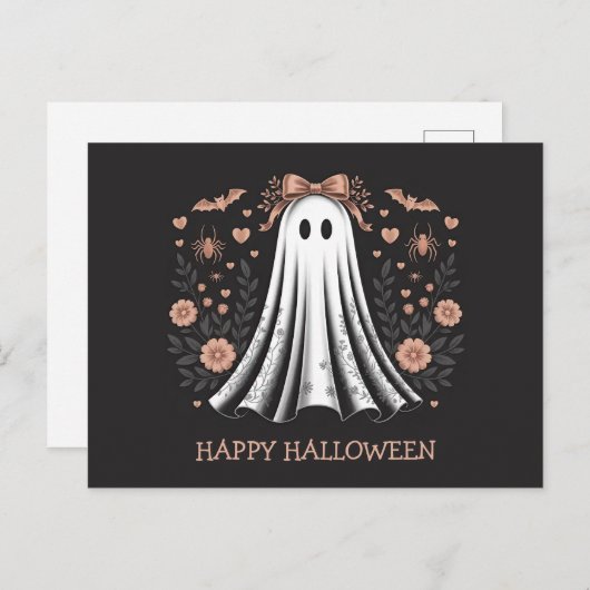 Halloween Ghost Girl Briefkaart (Voorkant / Achterkant)