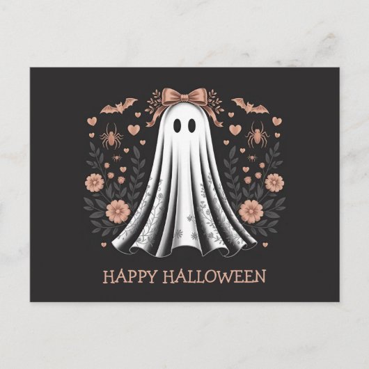 Halloween Ghost Girl Briefkaart (Voorkant)