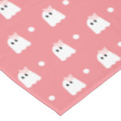 Halloween Ghost Girl Patroon Verjaardag Roze Tafelkleed (Gekanteld)
