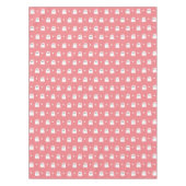 Halloween Ghost Girl Patroon Verjaardag Roze Tafelkleed (Voorkant)