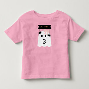 Halloween Ghost Girl Pink Ribbon Verjaardag Kinder Shirts