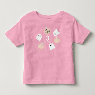 Halloween Ghost Girl Pumpkin Pink Birthday Kinder Shirts