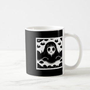 Halloween Ghost Girl Spooky Scary Ghosted Creepy P Koffiemok