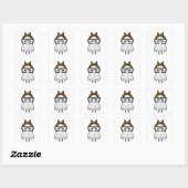 Halloween Ghost Glasses Schattige Vierkante Sticker (Vel)