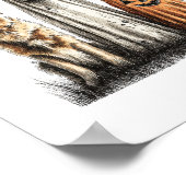 Halloween Ghost Golden Retriever Dog Poster (Hoek)