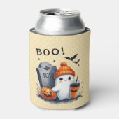 Halloween Ghost - Grafsteen, Jack O'lantern, Vleer Blikjeskoeler (Blikje Voorkant)