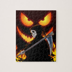 Halloween Ghost Grim Reaper vlam Legpuzzel