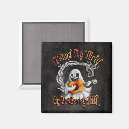 Halloween Ghost Guitar Booberry Hill Magneet (Voorkant / Achterkant)