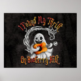 Halloween Ghost Guitar Booberry Hill Poster