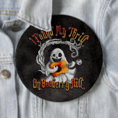 Halloween Ghost Guitar Booberry Hill Ronde Button 6,0 Cm (In situ)