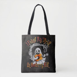Halloween Ghost Guitar Booberry Hill Tote Bag