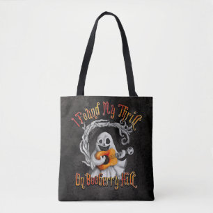 Halloween Ghost Guitar Booberry Hill Tote Bag