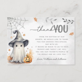 Halloween Ghost Hartelijk dank Informatiekaartje