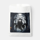 Halloween Ghost Haunted Forest Kostuumfeest Bedankzakje (Voorkant)