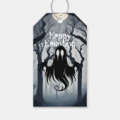 Halloween Ghost Haunted Forest Kostuumfeest Cadeaulabel (Voorkant)