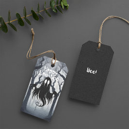 Halloween Ghost Haunted Forest Kostuumfeest Cadeaulabel