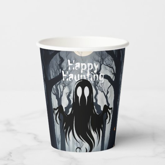 Halloween Ghost Haunted Forest Kostuumfeest Papieren Bekers