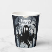 Halloween Ghost Haunted Forest Kostuumfeest Papieren Bekers (Voorkant)