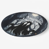 Halloween Ghost Haunted Forest Kostuumfeest Papieren Bordje (Gekanteld)