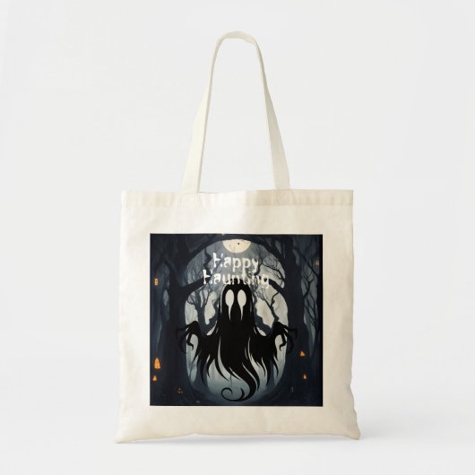 Halloween Ghost Haunted Forest Kostuumfeest Tote Bag (Voorkant)
