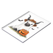 Halloween Ghost Highland Koe PNG Notitieboek (Linkerzijde)
