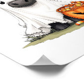 Halloween Ghost Highland Koe PNG Poster (Hoek)