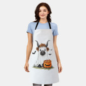 Halloween Ghost Highland Koe PNG Schort (Gedragen)