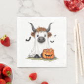 Halloween Ghost Highland Koe PNG Servet (Insitu)