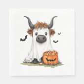 Halloween Ghost Highland Koe PNG Servet (Voorkant)