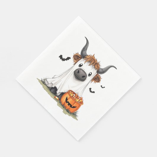 Halloween Ghost Highland Koe PNG Servet (Hoek)