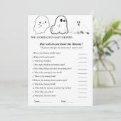 Halloween Ghost Hoe goed ken je mam baby shower Kaart (Staand voorkant)
