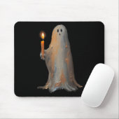 Halloween Ghost Holding Candle Spooky Muismat (Met muis)