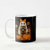  Halloween Ghost Holding Raccoon Groovy Flo Koffiemok (Links)