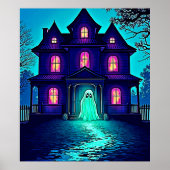 Halloween Ghost House ontwerp Poster (Voorkant)